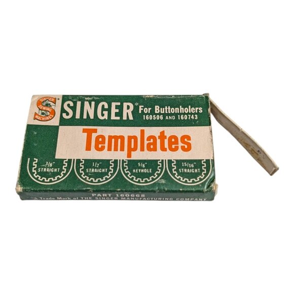 Vintage Singer 160668 Sewing Machine Templates For Buttonholers Set READ - Picture 2 of 6